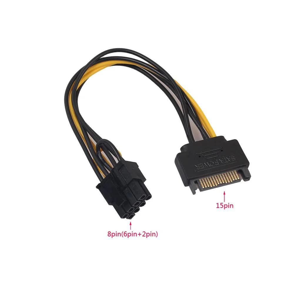 Cáp Sata --> 8 PIN (6+2)