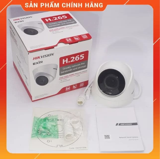Camera HIK IP DS-2CD1323G0E-I (L), Dome, 2M, H265+, hồng ngoại 30m, Lens 2.8mm, Hỗ trợ 3D DNR BLC *** BH 24T