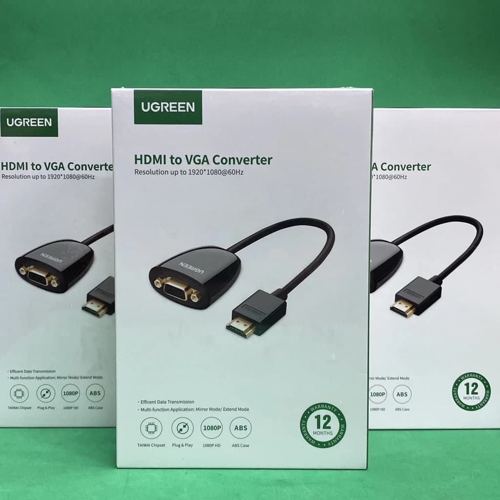 Cable chuyển HDMI TO VGA Ugreen (40253) có ngõ audio *** BH 1T