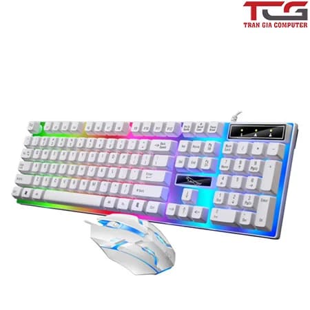 Combo Kb + Mouse G21B Đen/Trắng Giả Cơ Chuyên Game Led Usb