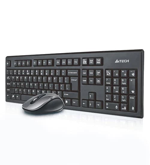 COMBO A4TECH 7100N KB + Mouse Ko Dây Chính Hãng