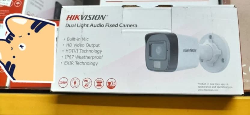 Camera HIK DS-2CE16D0T-LFS, 2M Thân sắt, ánh sáng trắng 20m, hồng ngoại 30m, Lens 3.6mm, tích hợp Mic, IP67 *** BH 24T
