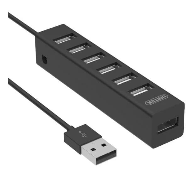 Hub Usb 2.0 7 Port Unitek (Y2160BK) *** BH 12T