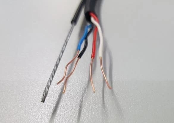 Cáp điện thoại ETECH 2 đôi (4 lõi) + thép treo (cuộn 500m) *** BH OK