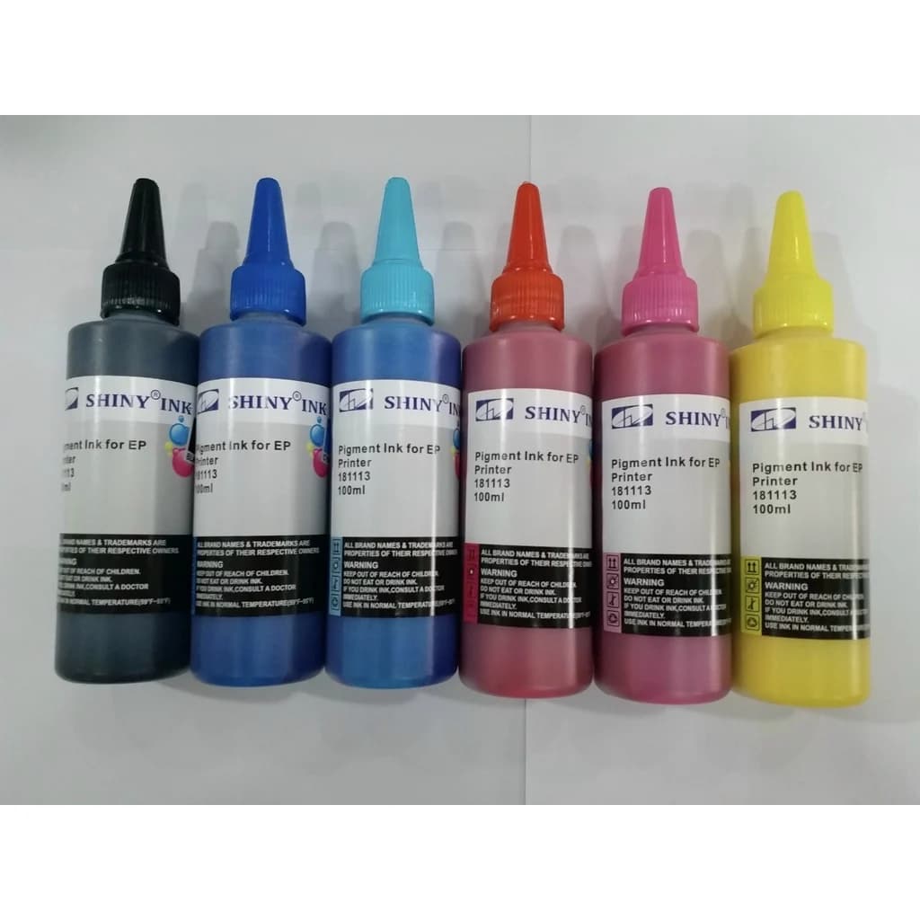 MỰC DẦU SHINY PIGMENT 100ML EPSON (K, C, LC, M, LM, Y) / CHAI : DÙNG CHO EPSON, BROTHER *** OK