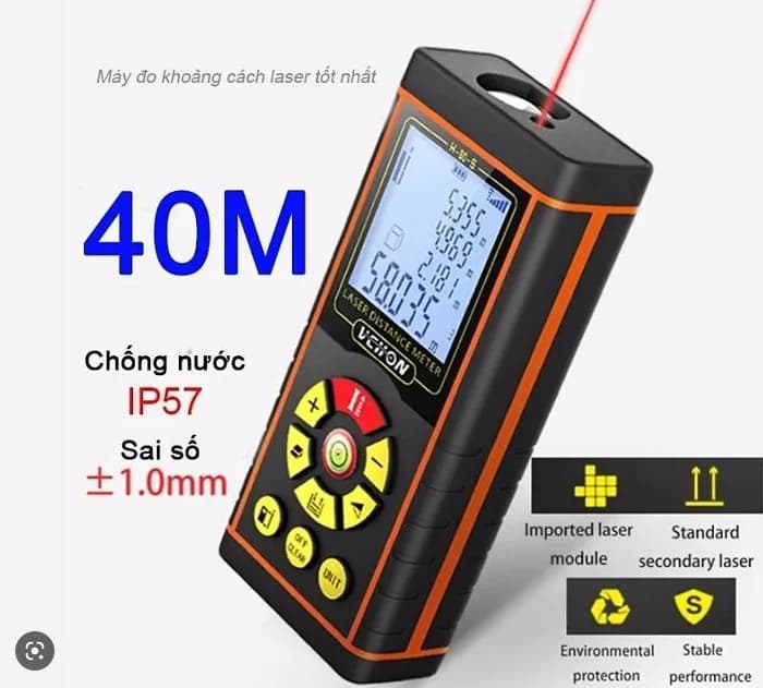 Máy Đo Khoảng Cách Bằng Laser Tối Đa 40m