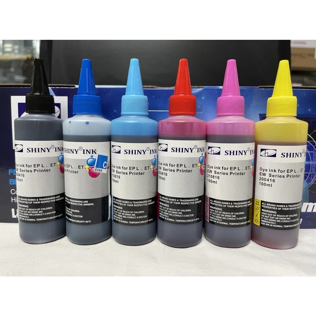 MỰC NƯỚC DYE EPSON SHINY (K, C, LC, M, LM, Y) 100ML/CHAI : DÙNG CHO EPSON, BROTHER *** OK