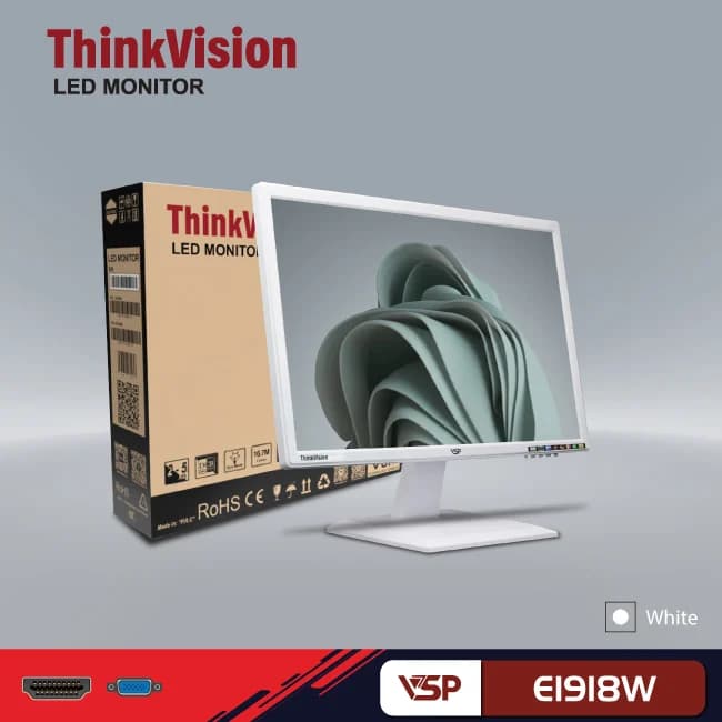 LCD 19" VSP E1918W/B TRẮNG/ĐEN CHÍNH HÃNG