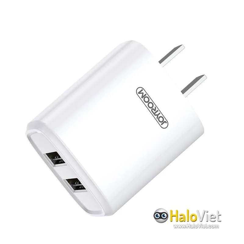 Cóc sạc Joyroom Sạc nhanh Mini 2.4A 2 Cổng USB Cho Điện Thoại