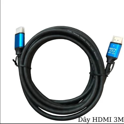 Cable HDMI 3m Dây Tròn (Chuẩn 2.0/4K) - Hộp