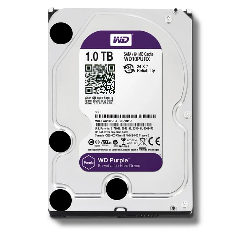 HDD 1T WD PURPLE Surveilance Sata Chuyên Camera Chính Hãng Vĩnh Xuân *** BH 24T