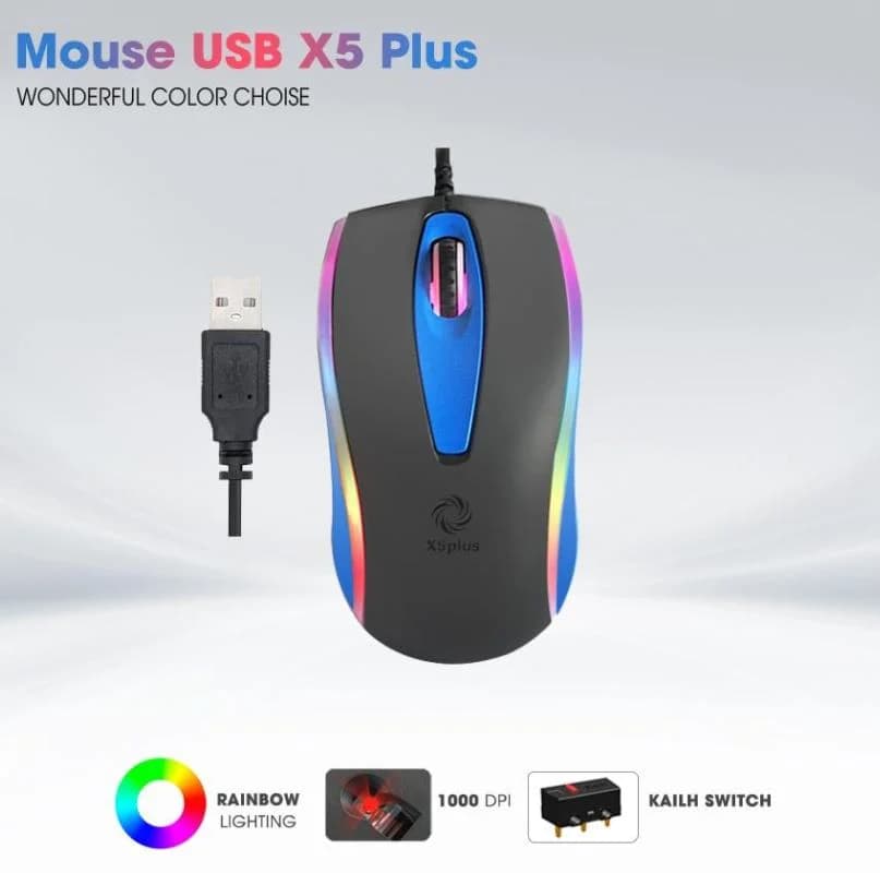 Chuột Coolerplus FX5PLUS Gaming có led RGB 1.000dpi
