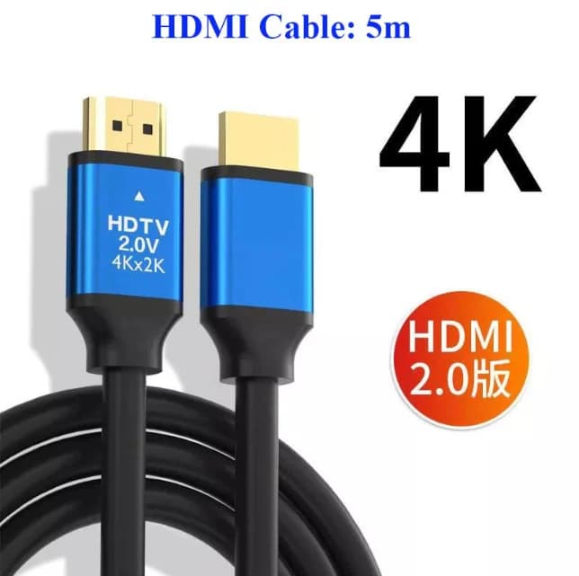 Cable HDMI 5m Dây Tròn (Chuẩn 2.0/4K) - Hộp *** BH 3T