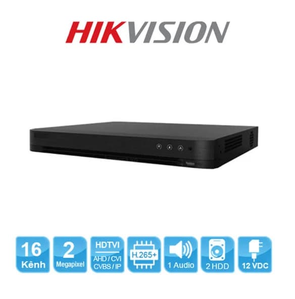 ĐẦU GHI 16 KÊNH HIK HD-TVI 2MP DS-7216HGHI-K1 (S) Thế hệ mới Turbo 3.0 HD chuẩn H.264+, Full HD 1080p, CN đám mây *** BH 24T