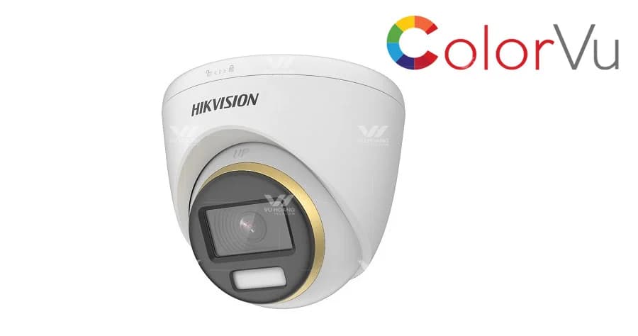 Camera HIK DS-2CE72DF3T-F, 2MP (1080p), Dome, Độ nhạy sáng 0.0005lux, có màu cả ngày-đêm, đèn trợ sáng 40m, len 2.8mm, nút chuyển chế độ 4 trong 1, WDR, 3D DNR, IP67 ngoài trời *** BH 24T