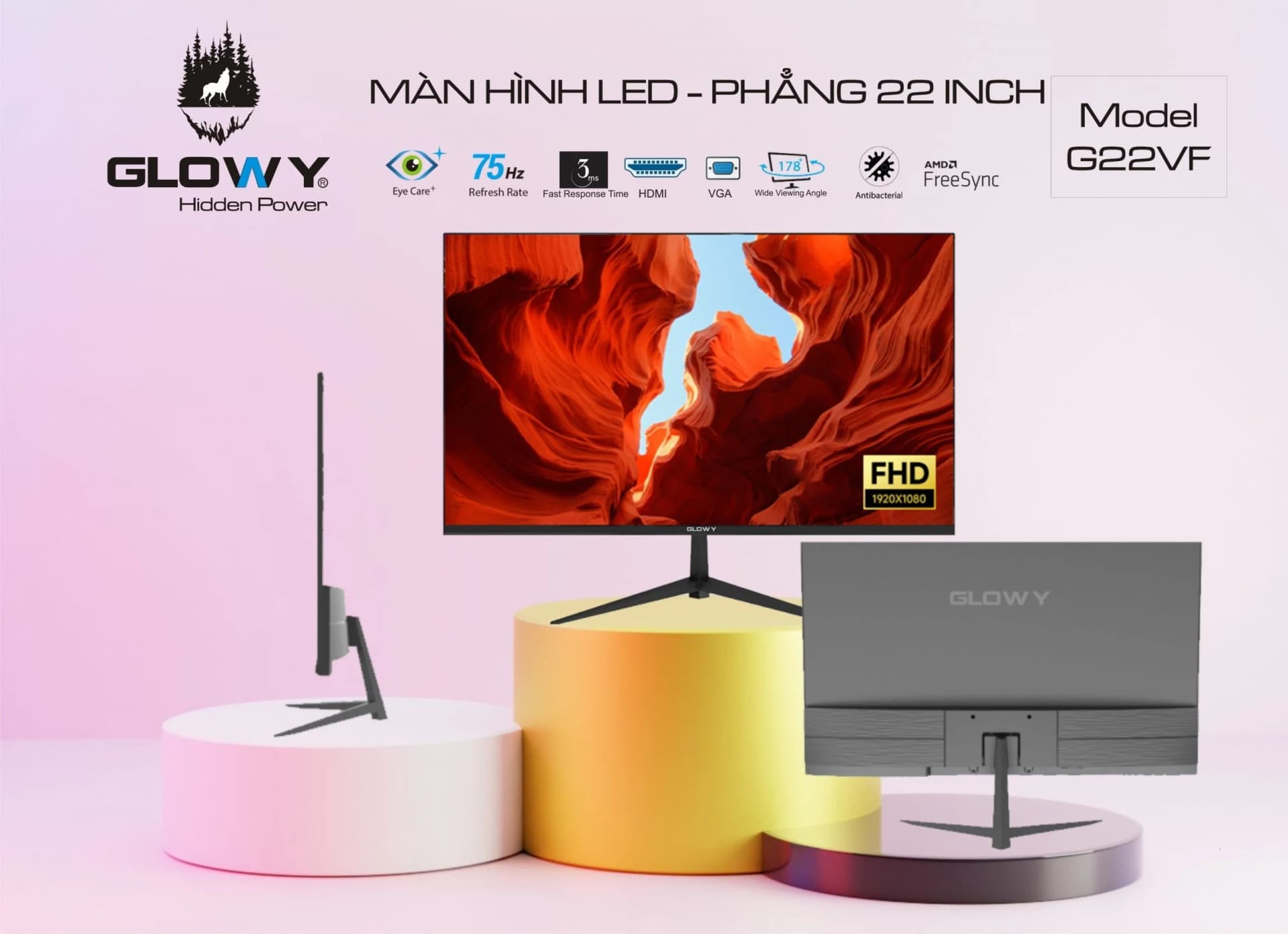Màn hình 22" GLowy G22VF Chính Hãng