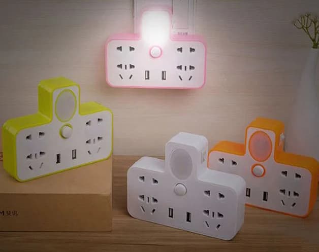 Bộ Chia Ổ Điện 2 Cổng Usb + Đèn Ngủ *** BH OK
