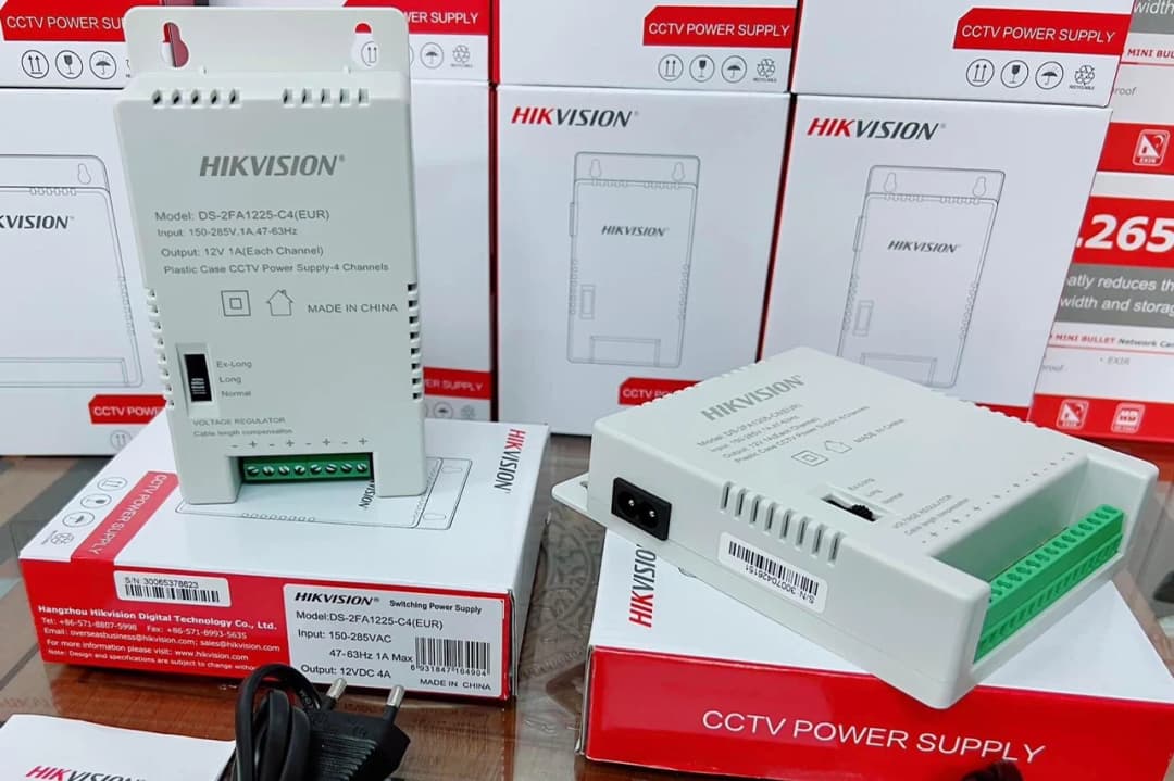 Nguồn Tổng HIK DS-2FA1205-C8 12V-5A / 60W cho 8 ngõ ra camera *** OK