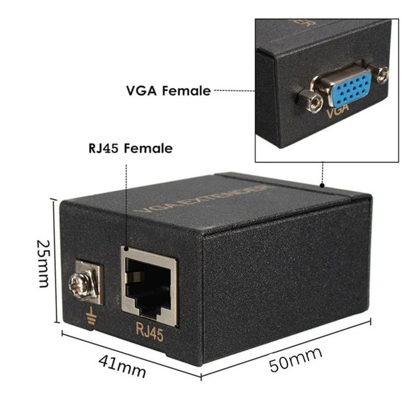 Box nối dài Vga qua cổng lan (60m)