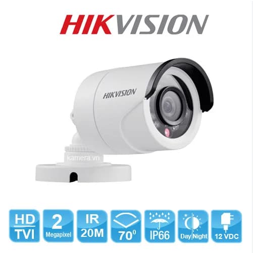Camera HIK DS-2CE16D0T-IR THÂN (HD 2M 1920x1080 Pixels), hồng ngoại 20 mét, Lens 3.6mm, phù hợp ngoài trời *** BH 24T