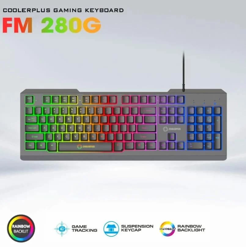 Bàn phím Coolerplus FM280G giả cơ led rainbow