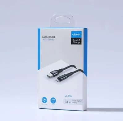 CÁP SẠC NHANH VIVAN VIL100 IPHONE - 2.4A - 100cm - Hiển thị 12W *** BH 1T
