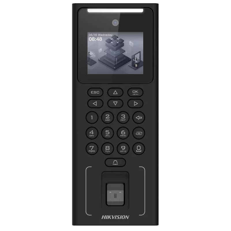 DS-K1T321EFWX (HIKVISION) Máy chấm công 500 Khuôn mặt / 3.000 Thẻ EM / 3.000 Vân Tay / Mật khẩu; TCP / IP hoặc Wifi; Màn hình LCD 2.4 inch, camera 2 Mega pixel góc rộng